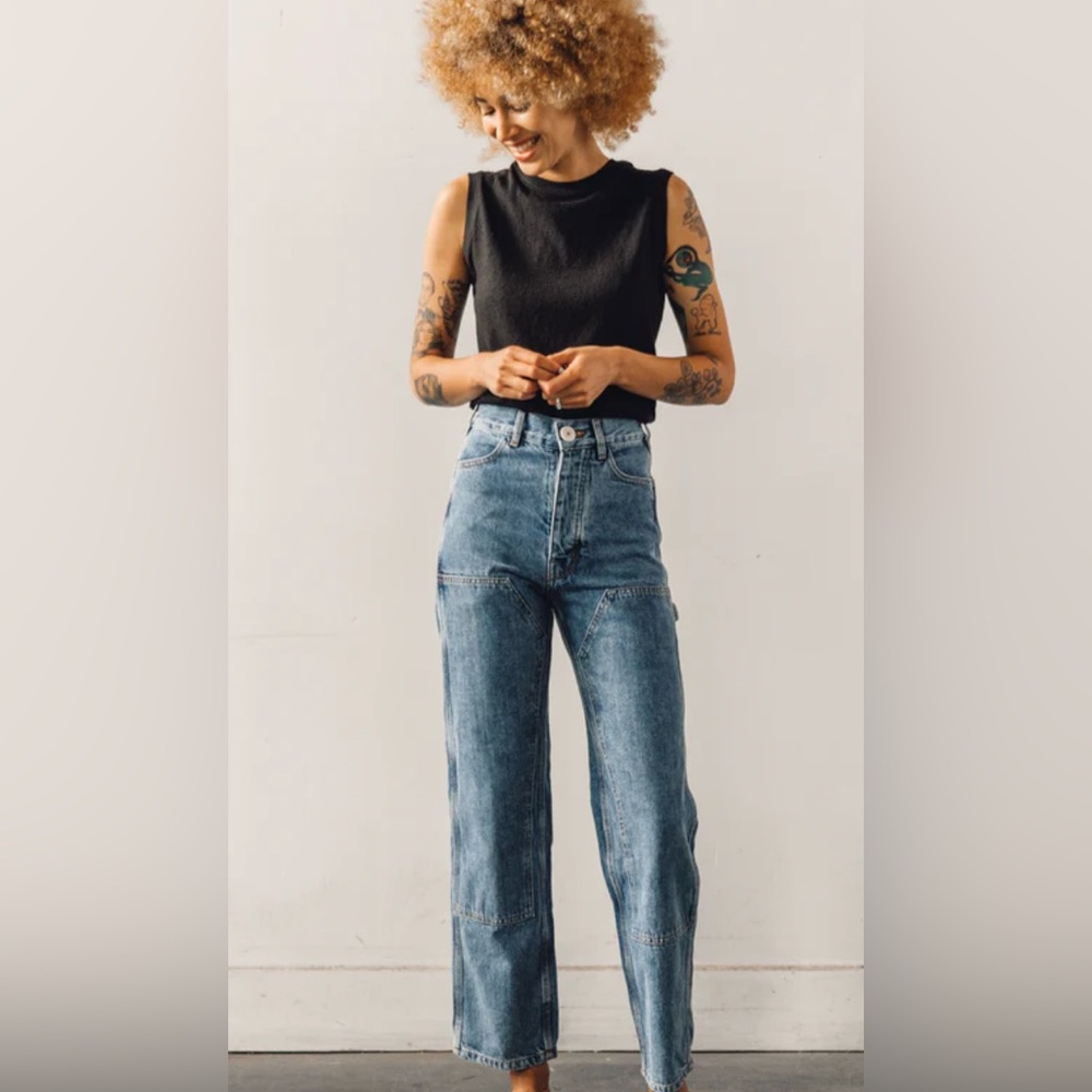 Jesse Kamm Patchfront Handy Pants Cowboy Blue Denim